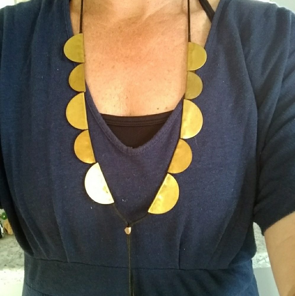 Gold bolo necklace